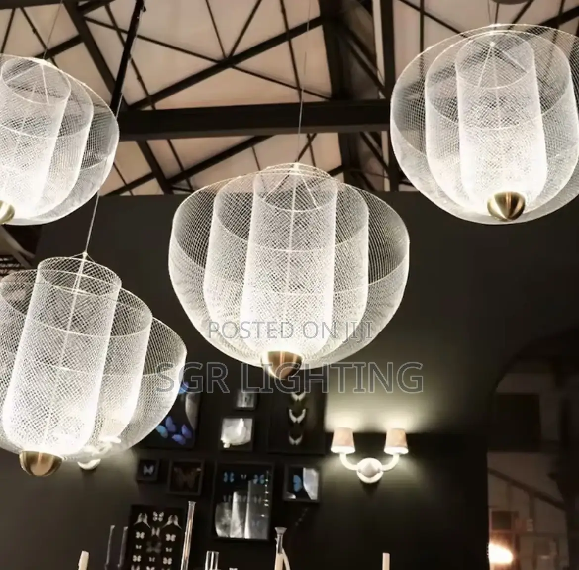 Designer Metal Cage Chandelier