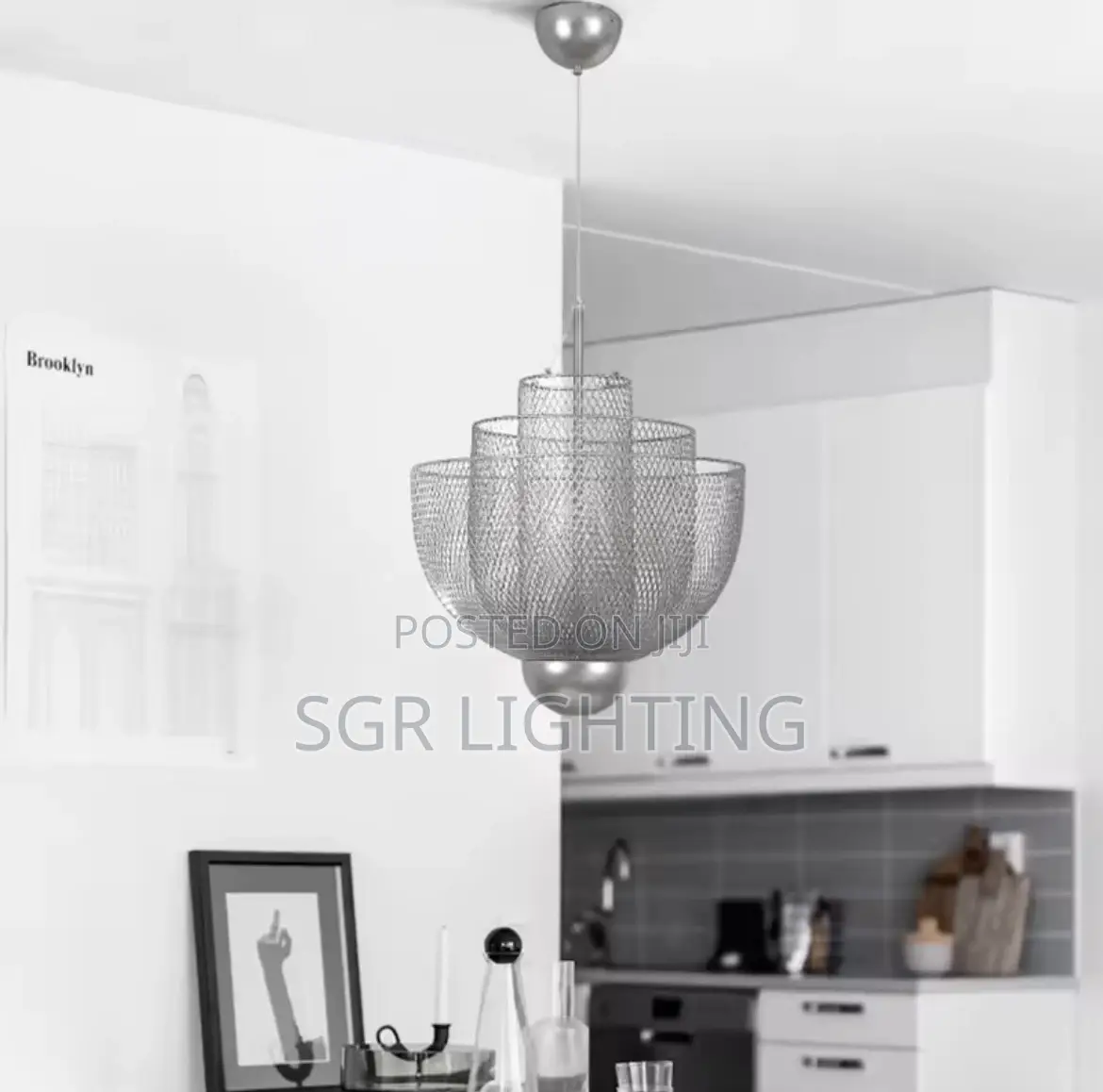 Designer Metal Cage Chandelier