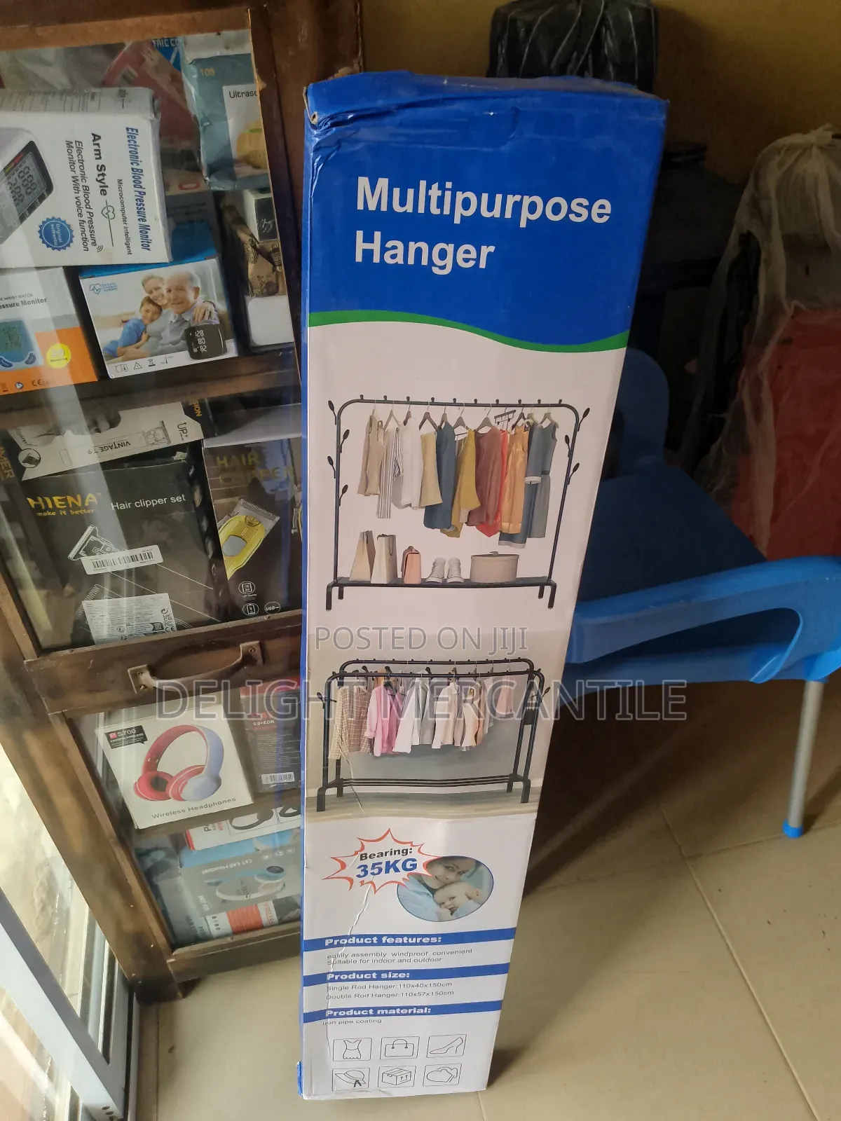 Floor Double Pole Cloth Hanger