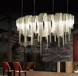 Modern Lustre Chrome Tassel Led Chandelier
