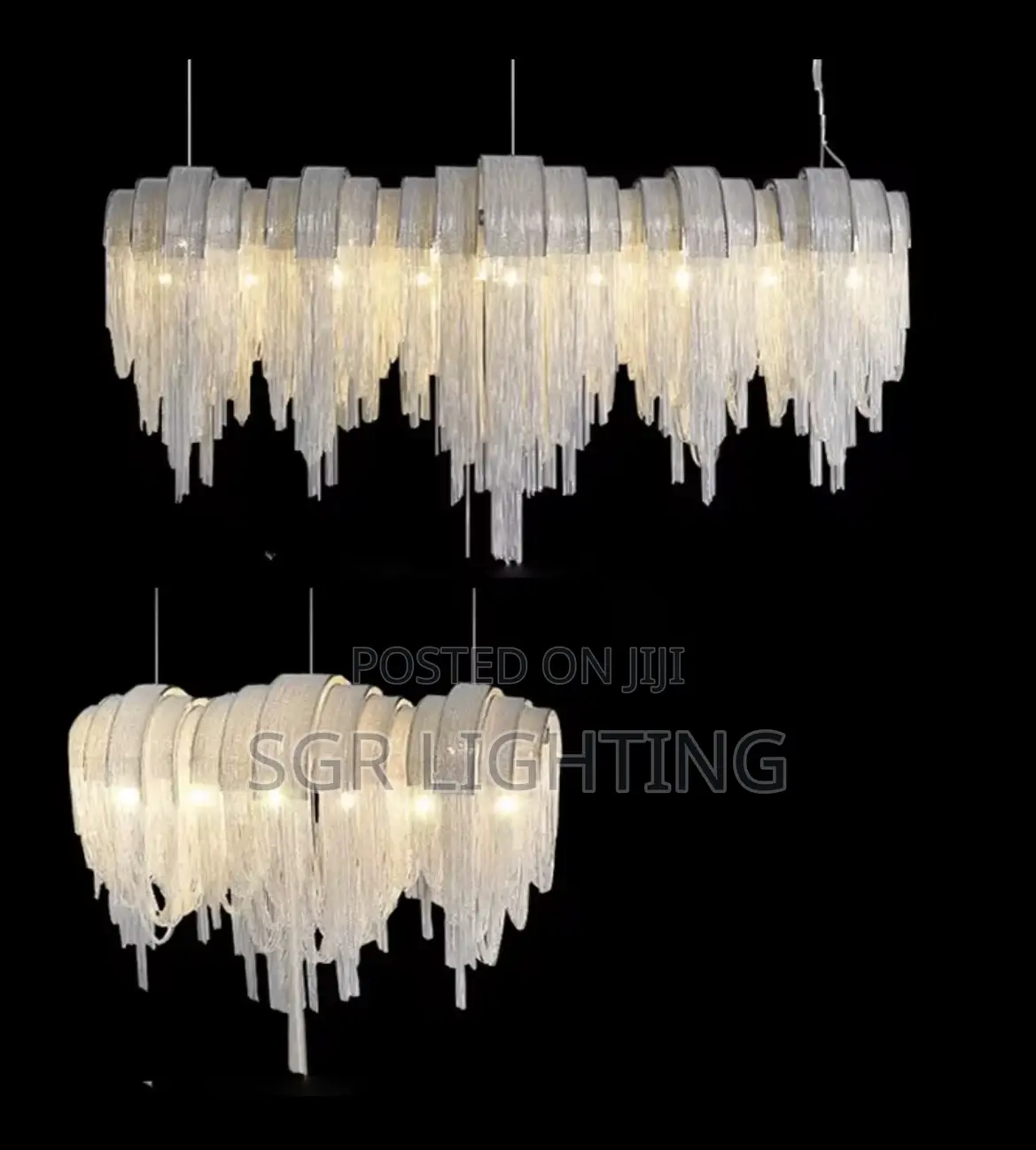 Modern Lustre Chrome Tassel Led Chandelier