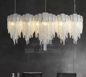 Modern Lustre Chrome Tassel Led Chandelier