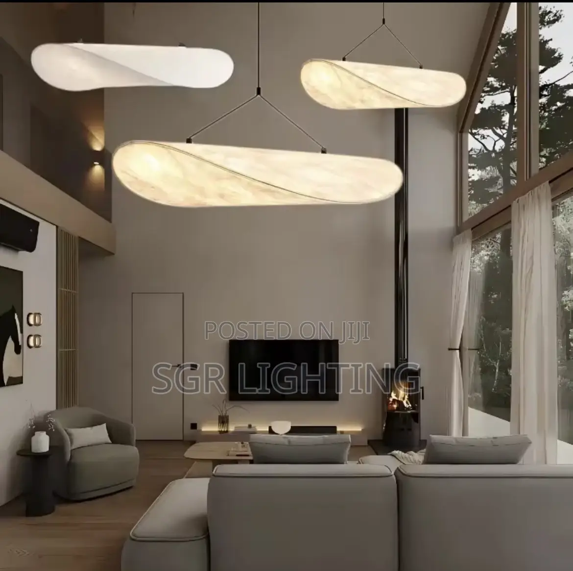 Modern Led Silk Pendant Lights