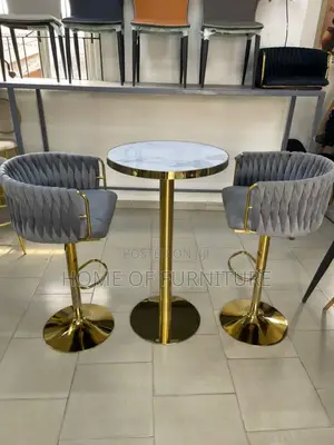 Classy Barstool and Table Set – 2 Bar Stools With Matching Table