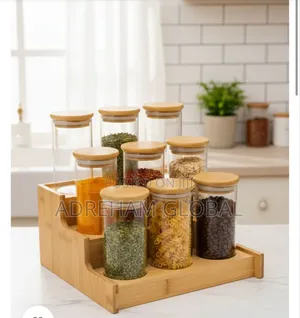 9pcs Container With Bamboo Lids
