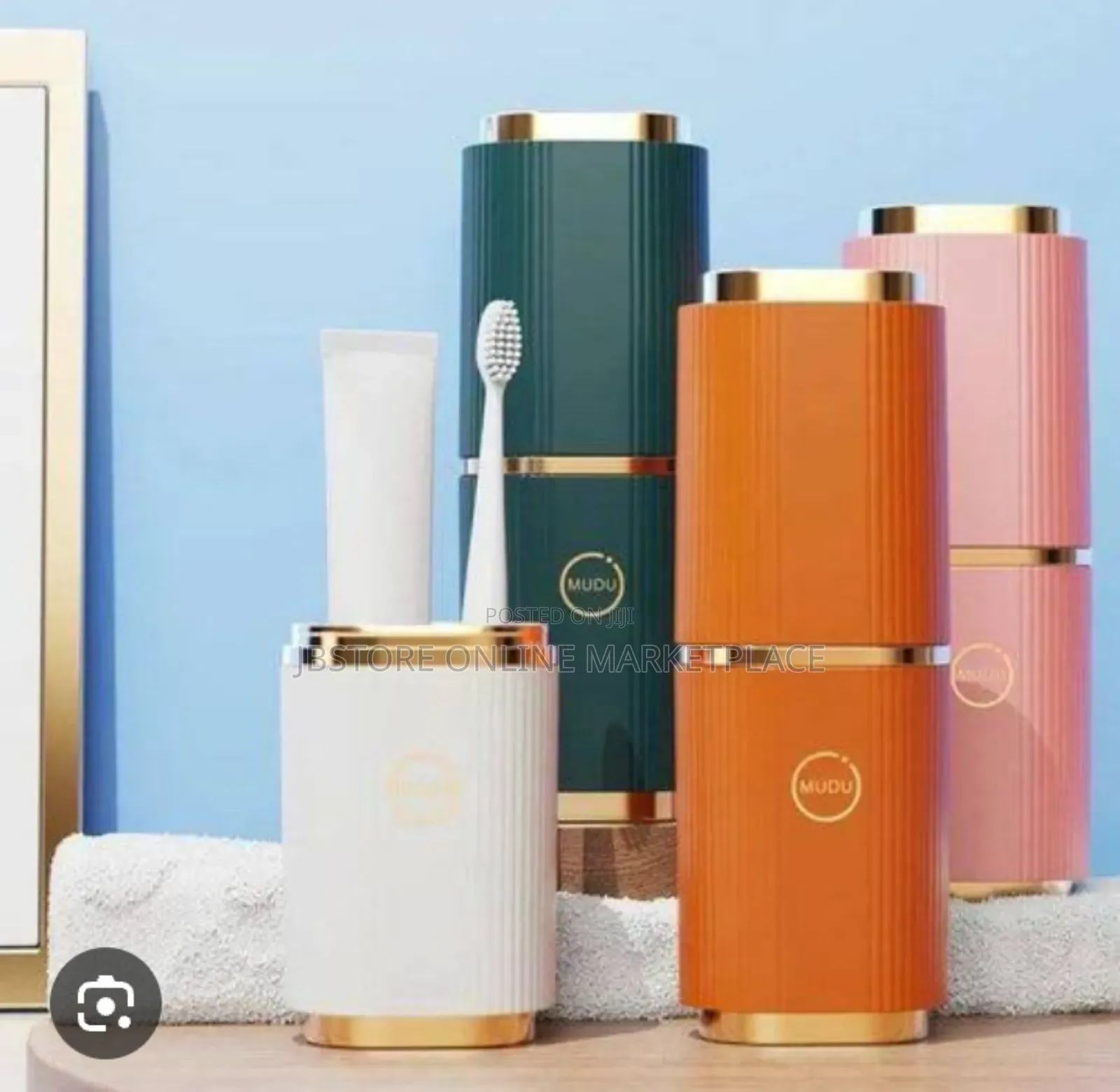 Light Luxury Stripe Travel Toothbrush and Toothpaste Storage Box