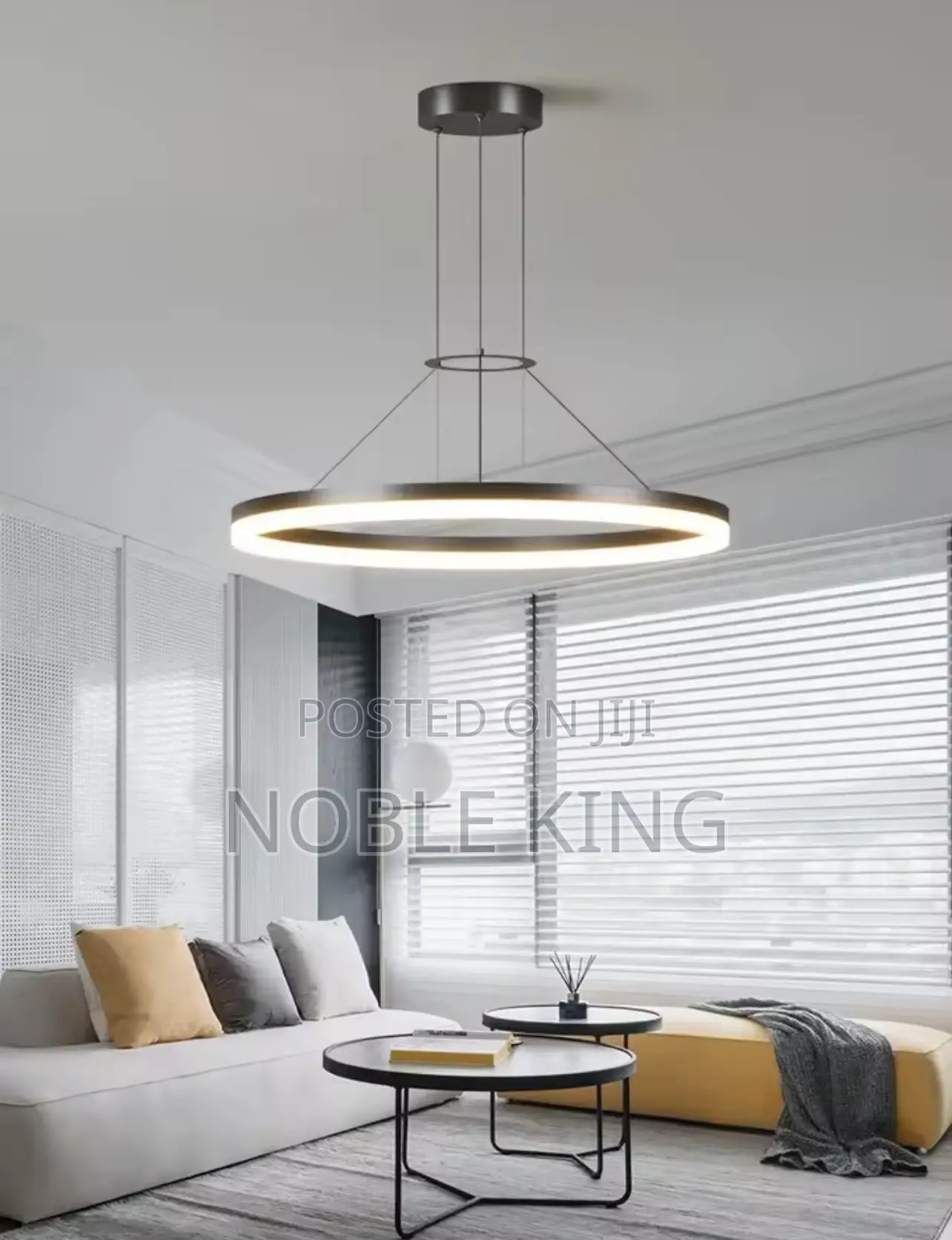 Black Ring Hanging Chandelier