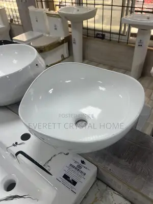 Shapeless White Countertop Basin