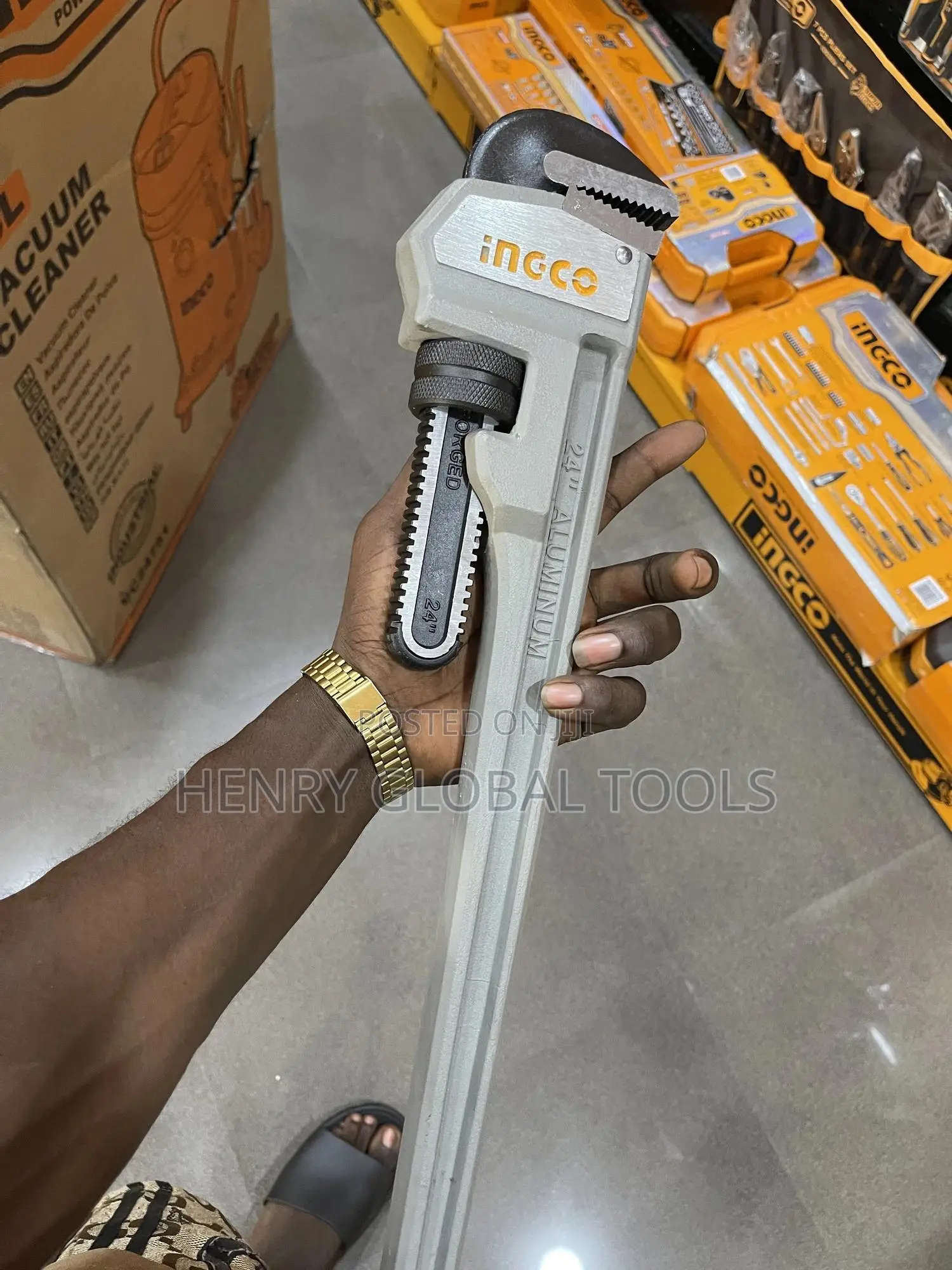 24” Ingco Alliminium Pipe Wrench