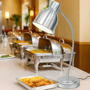 Electric Stainless Steel Food Warming Desktop Buffet Lamp