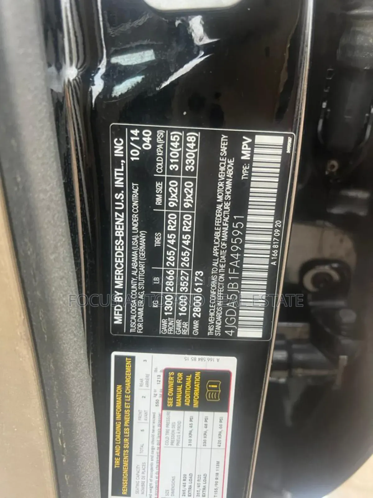 Mercedes-Benz M Class 2014 Black