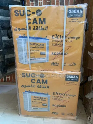 250ah Suc-Cam Indian Tall Tubular Batteries