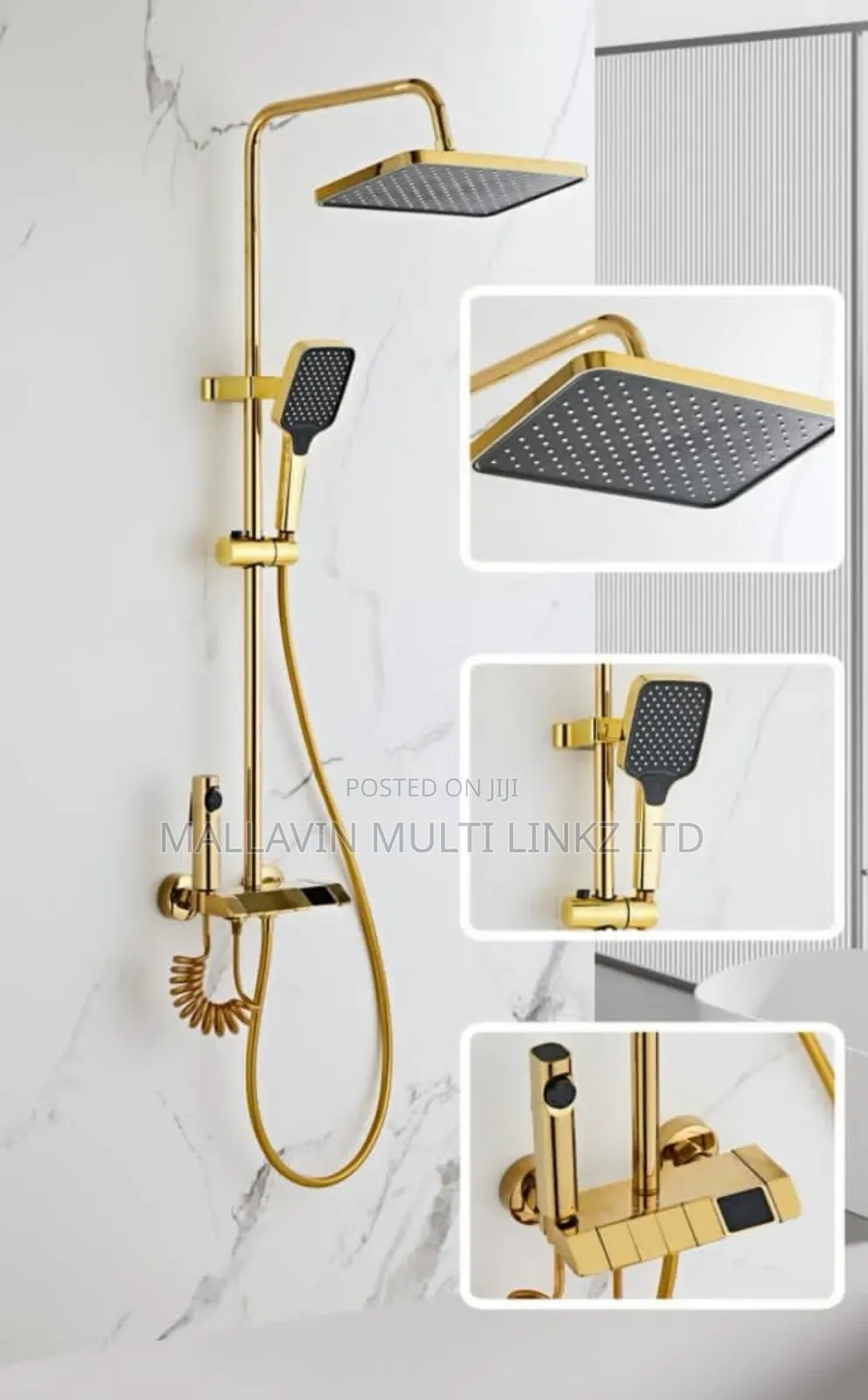 Gold Bathroom Shower