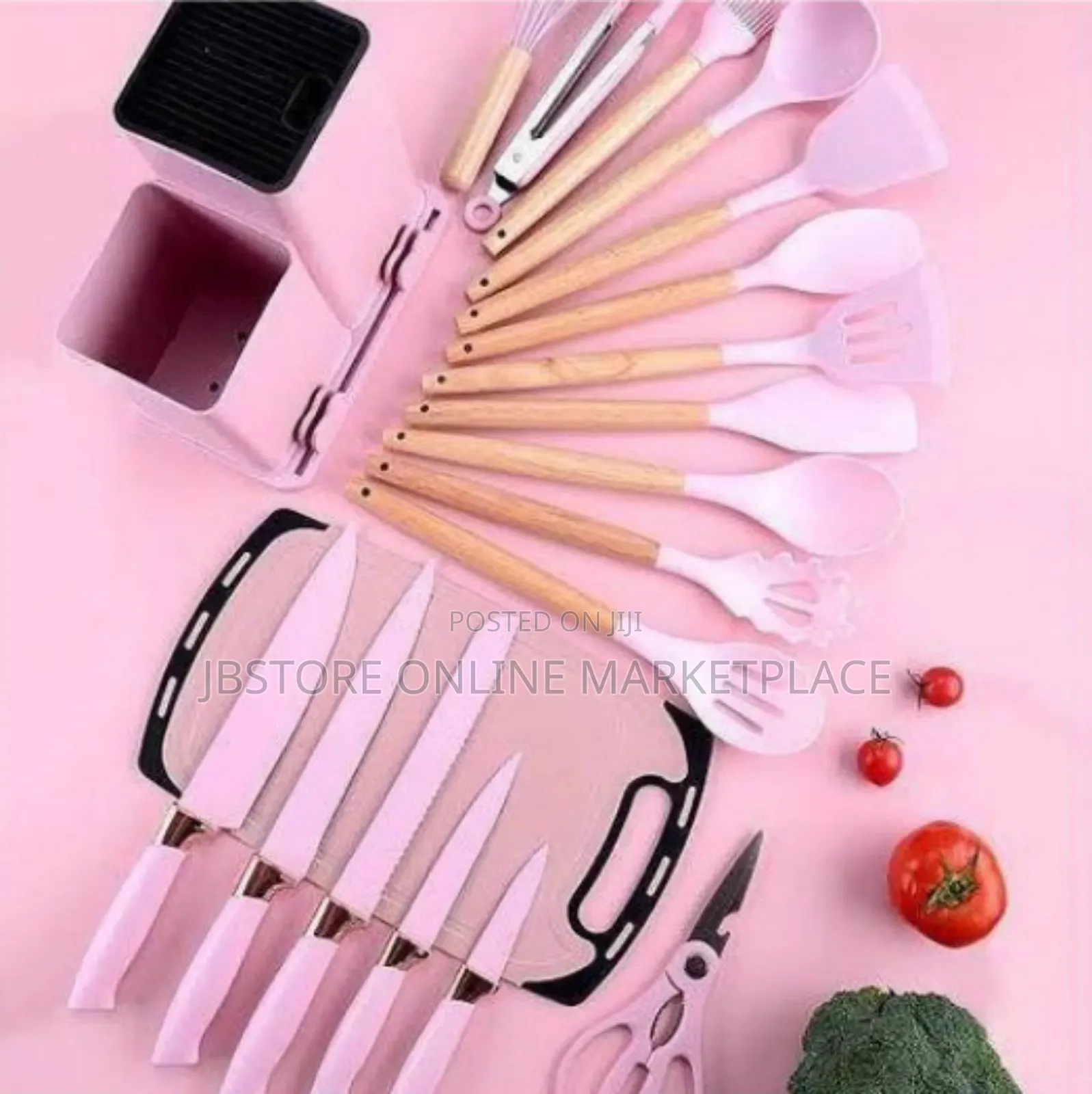 Set of Silicone Quality Kitchenware Spoon and Knife
