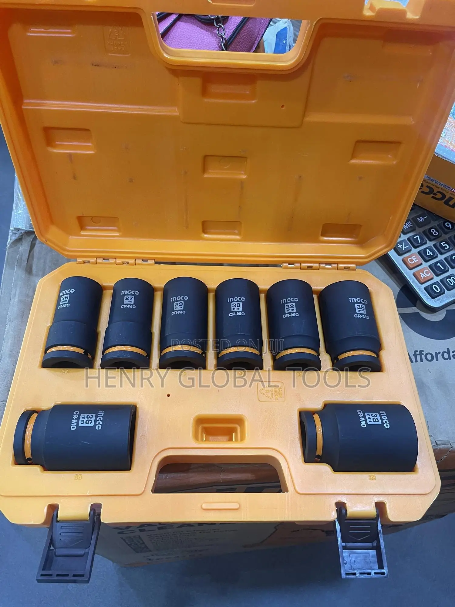 8pcs 3/4” Ingco Heavy Duty Socket Set