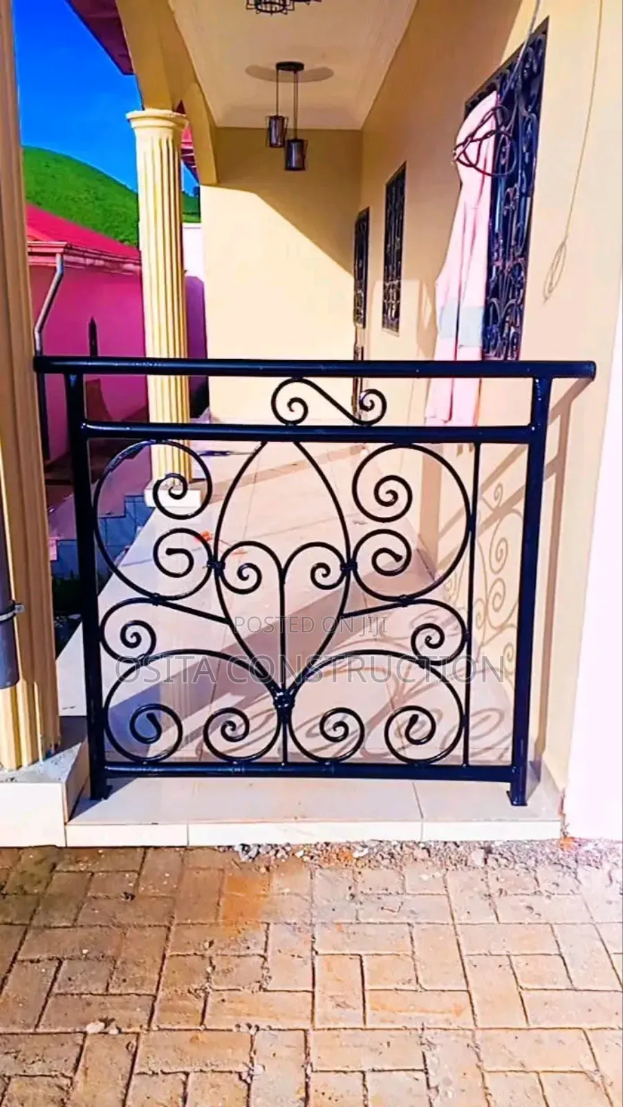Curling Wronght Iron Handrail