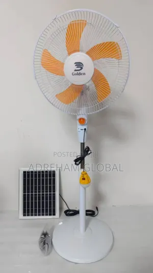 Golden Solar/ Rechargeable Fan 
Available in Black Colour