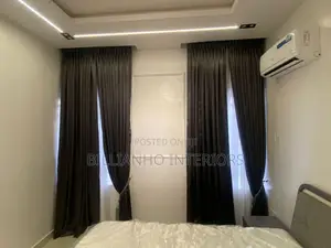 Dark Gray Turkish Curtain With 2 Pleat Design