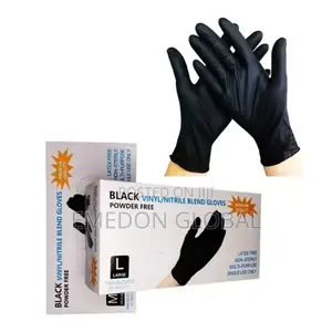 100pcs Box Black Disposable Nitrile Hand Glove