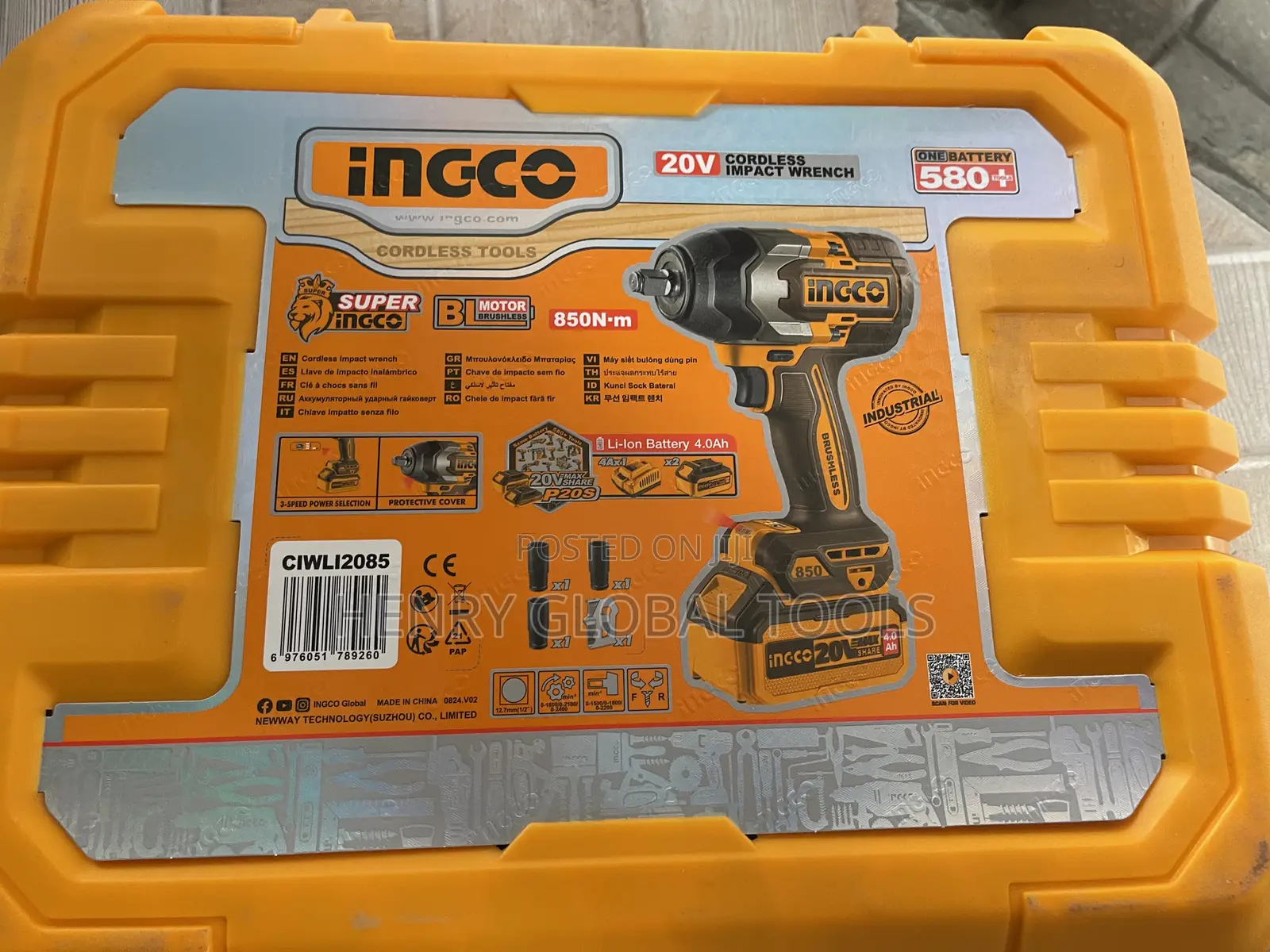 20v 850n.M Ingco Impart Wrench