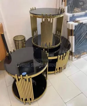 Luxury Glass Top Center Table Full Set