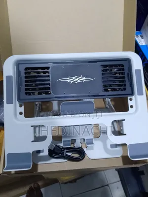 Foldable Laptop Stand and Phone Stand With Double Cooling Fan