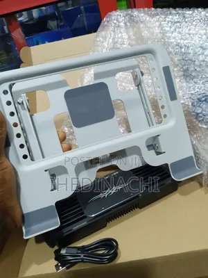Foldable Laptop Stand and Phone Stand With Double Cooling Fan