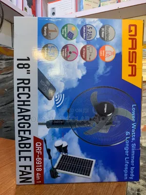 Ac/Dc 4 In1 (18") Rechargeable Qasa Solar Fan