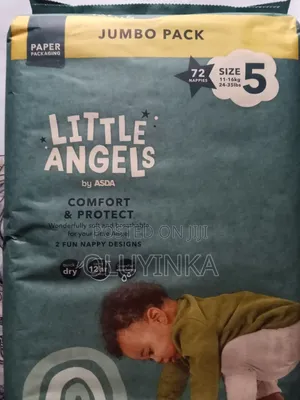 Asda Little Angels Jumbo Pack Diapers Size 5 With 72 Diapers