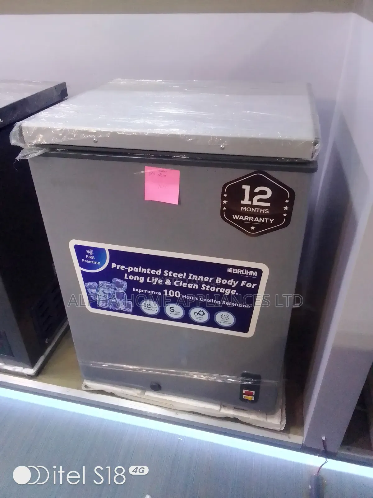 Bruhm Chest Freezer 141l Gray Colour