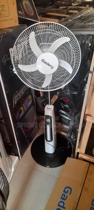 Solar Fans (Oscillating Double Head Stand Fan and a Single Fan)
