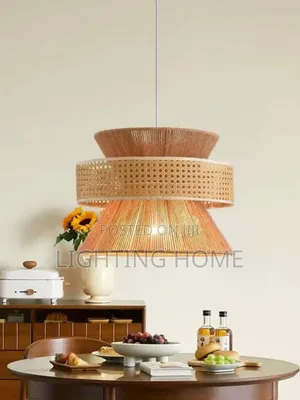 Vintage Bamboo Pendant Light By 60cm