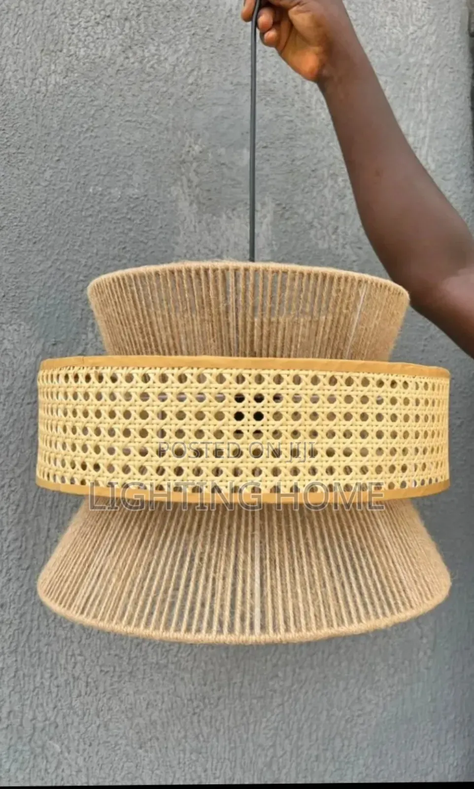 Vintage Bamboo Pendant Light By 60cm