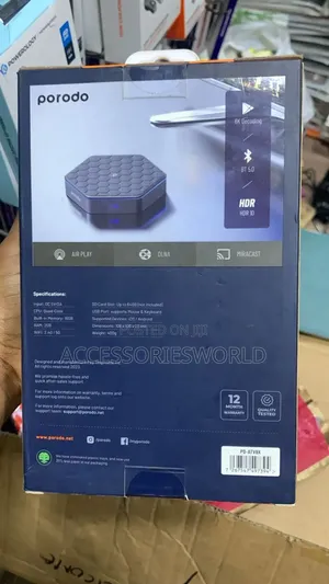 Porodo TV Box Ultra High Speed Media Streaming