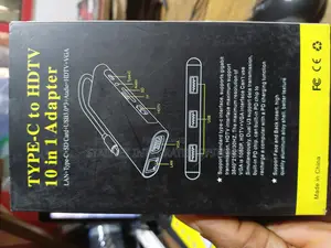 Type C to Hdmi 10 in 1 Lan, Type C, Sd Card, Usb, Audio, Hdmi and Vga