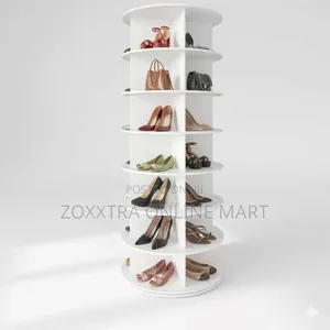 360° 7 Layers Wooden Shoe Rack