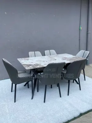 Marble Table and Six Chairs