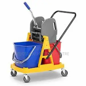 Double Mop Bucket Trolley With Wringer