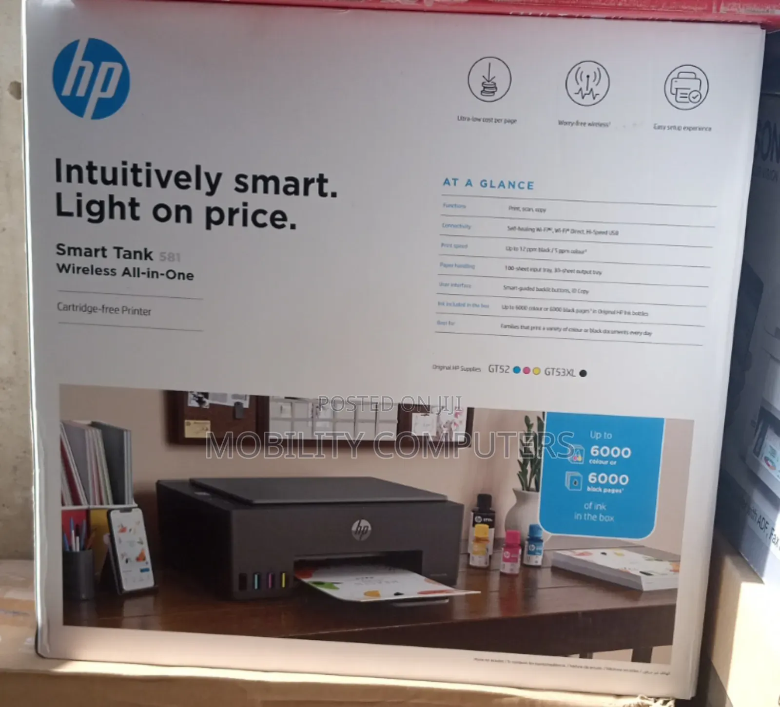 Hp Smart Tank 581 Printer Wireless All in One