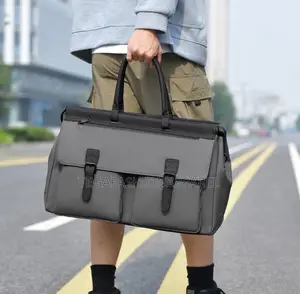 Plain Leather Duffle Bag