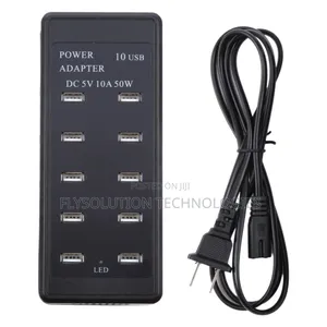 Dc 5v 10a 50w 10 Usb Multi Port Charger Adapter Plug