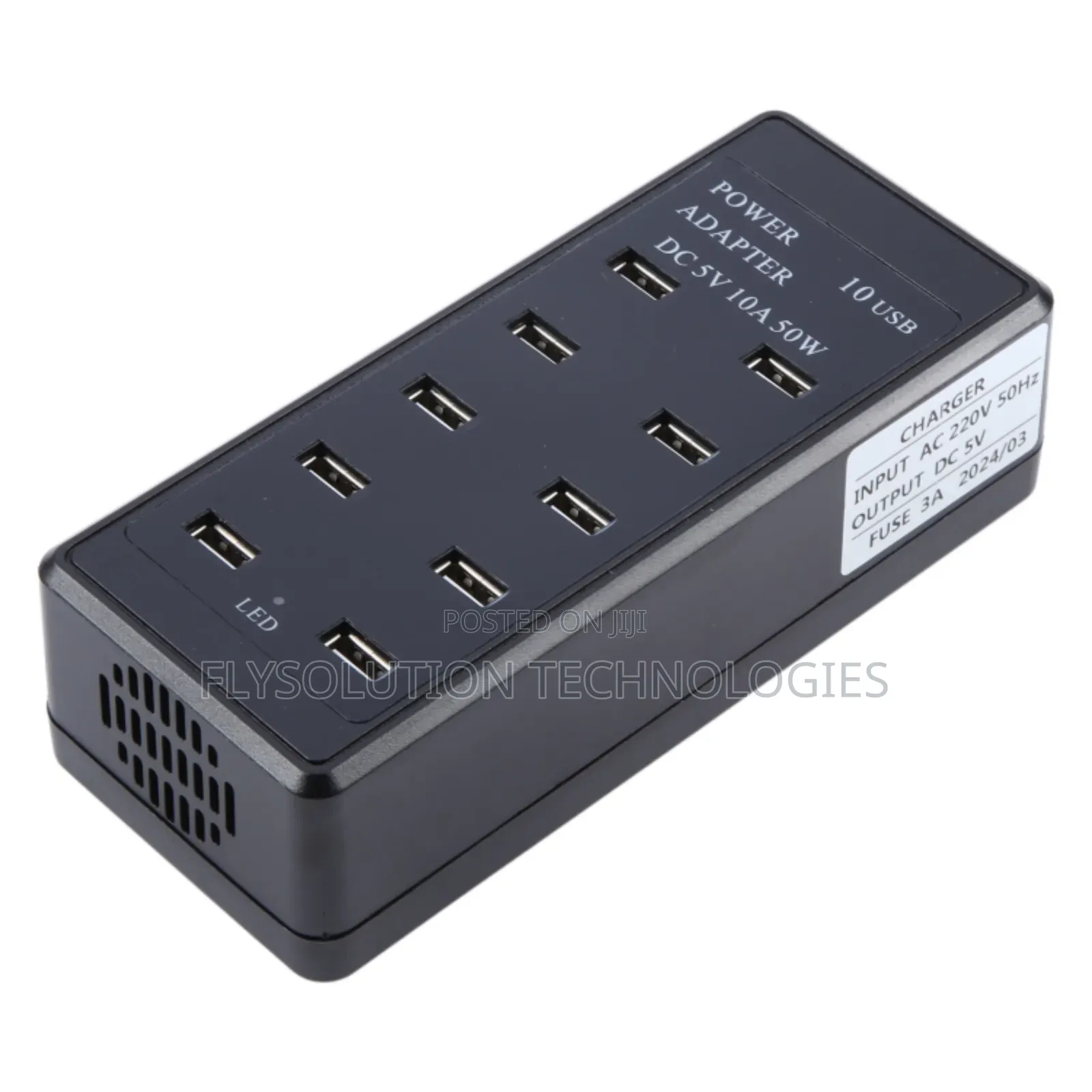 Dc 5v 10a 50w 10 Usb Multi Port Charger Adapter Plug