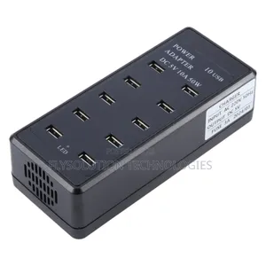 Dc 5v 10a 50w 10 Usb Multi Port Charger Adapter Plug