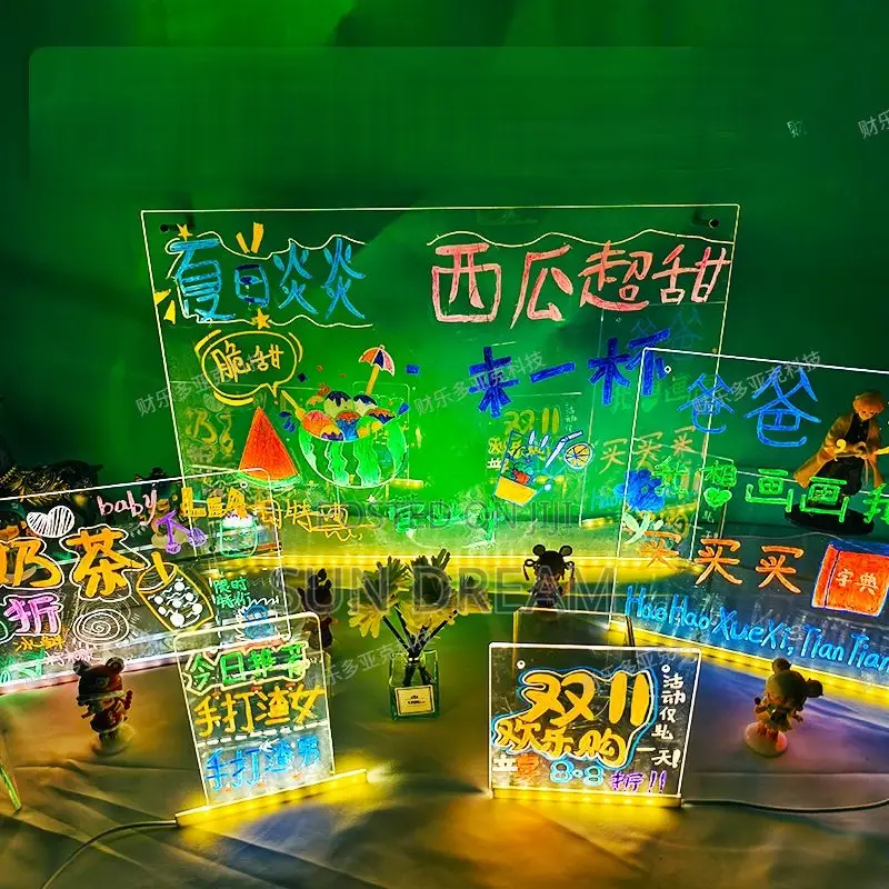 Advertising Led Board Lighting Transparent Board Writing Boards