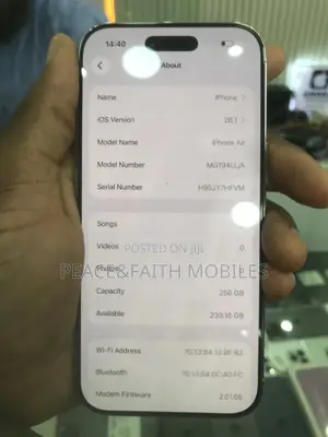 Apple iPhone Air 256 GB White