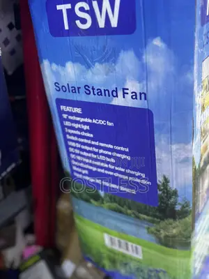 18 Inches Solar Rechargeable Standing Fan.