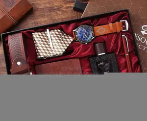 Men's Gift Set - Wristwatch, Wallet,Tie,Pen,Perfume