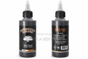 Sagudio Airbrush Colors Based Acrylic Paint – Black 100ml (3.4 Fl Oz)