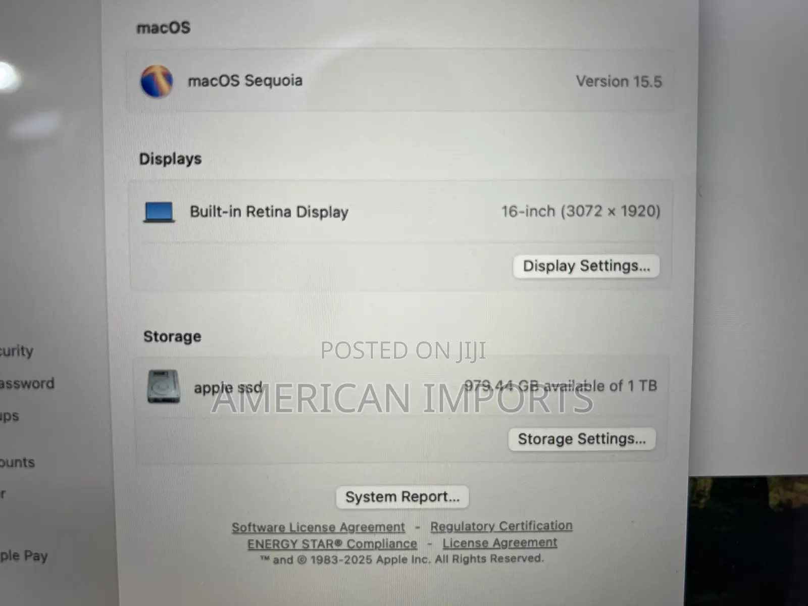 Laptop Apple MacBook Pro 2019 32GB Intel Core i7 SSD 1T