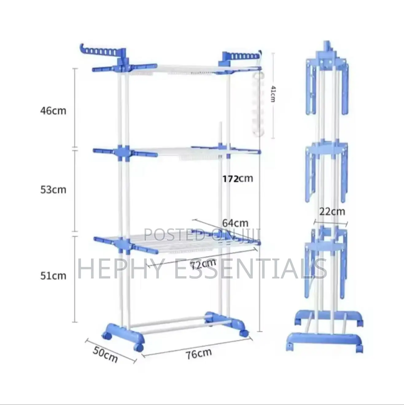 Three-Layer Drying Rack,Foldable Rolling Type,Family, Multi-Functional